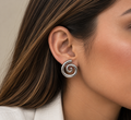 Aretes Vórtice Plateados