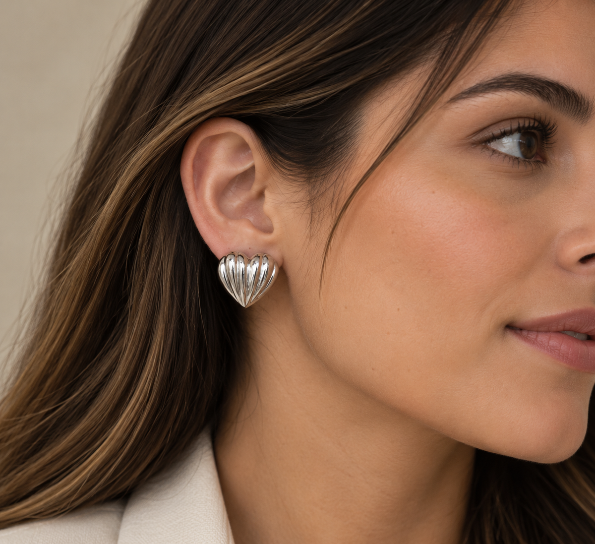 Aretes Valentine Plateados