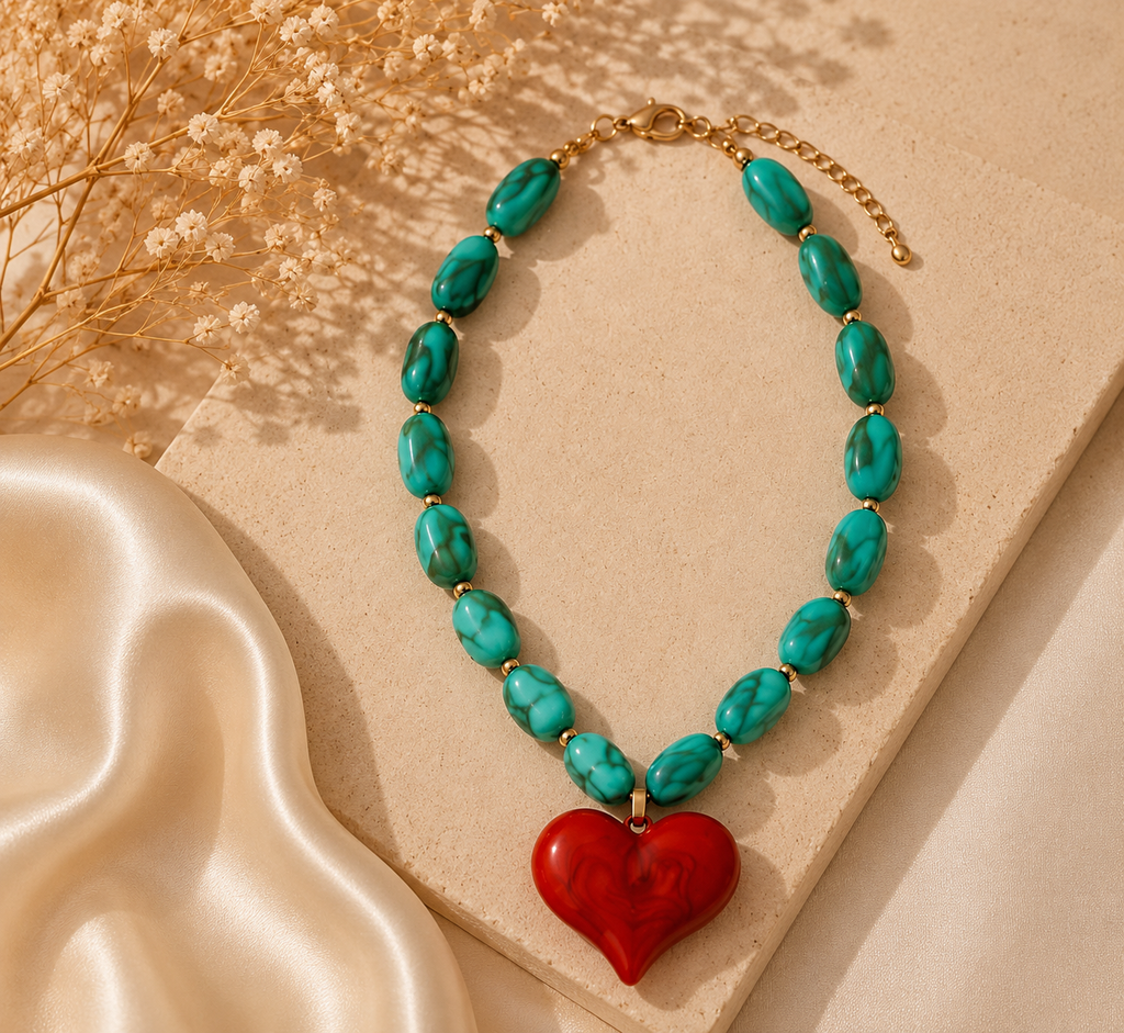 Collar Corazón Caribe