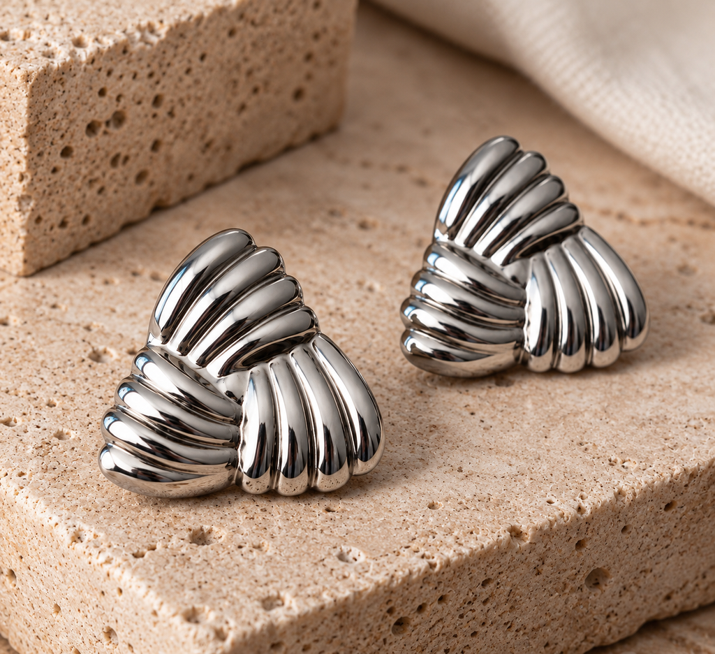 Aretes Trébol Plateados