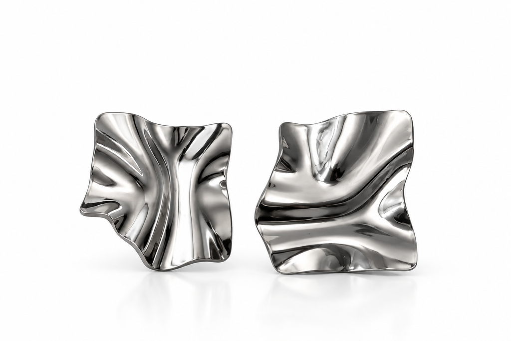 Aretes Duna Plateados