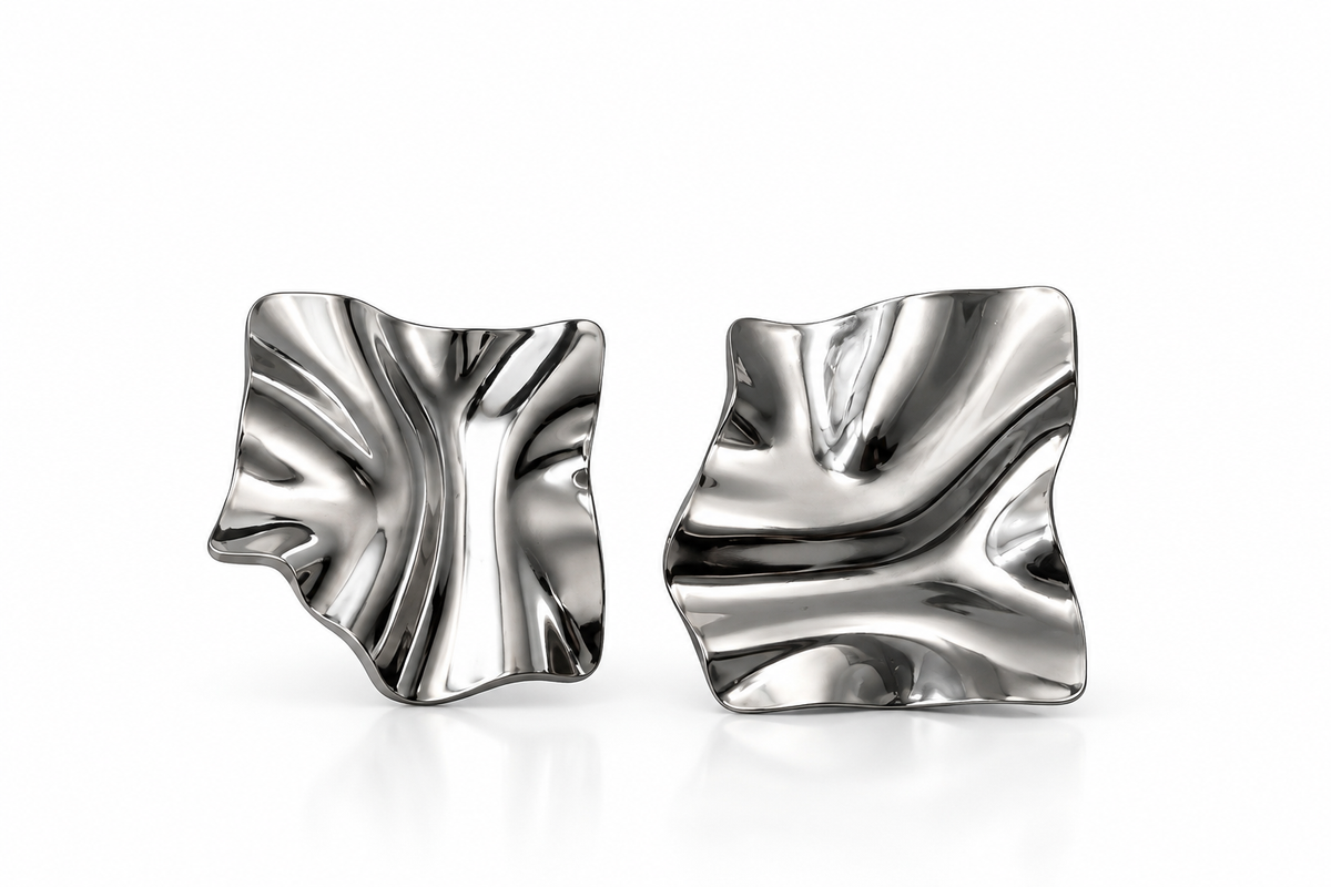 Aretes Duna Plateados