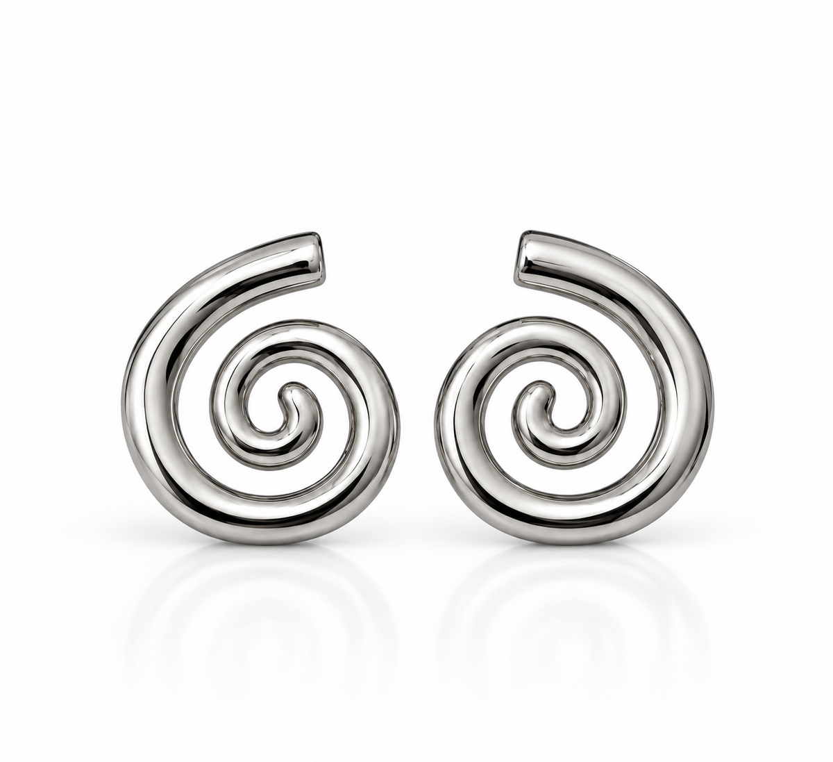 Aretes Vórtice Plateados