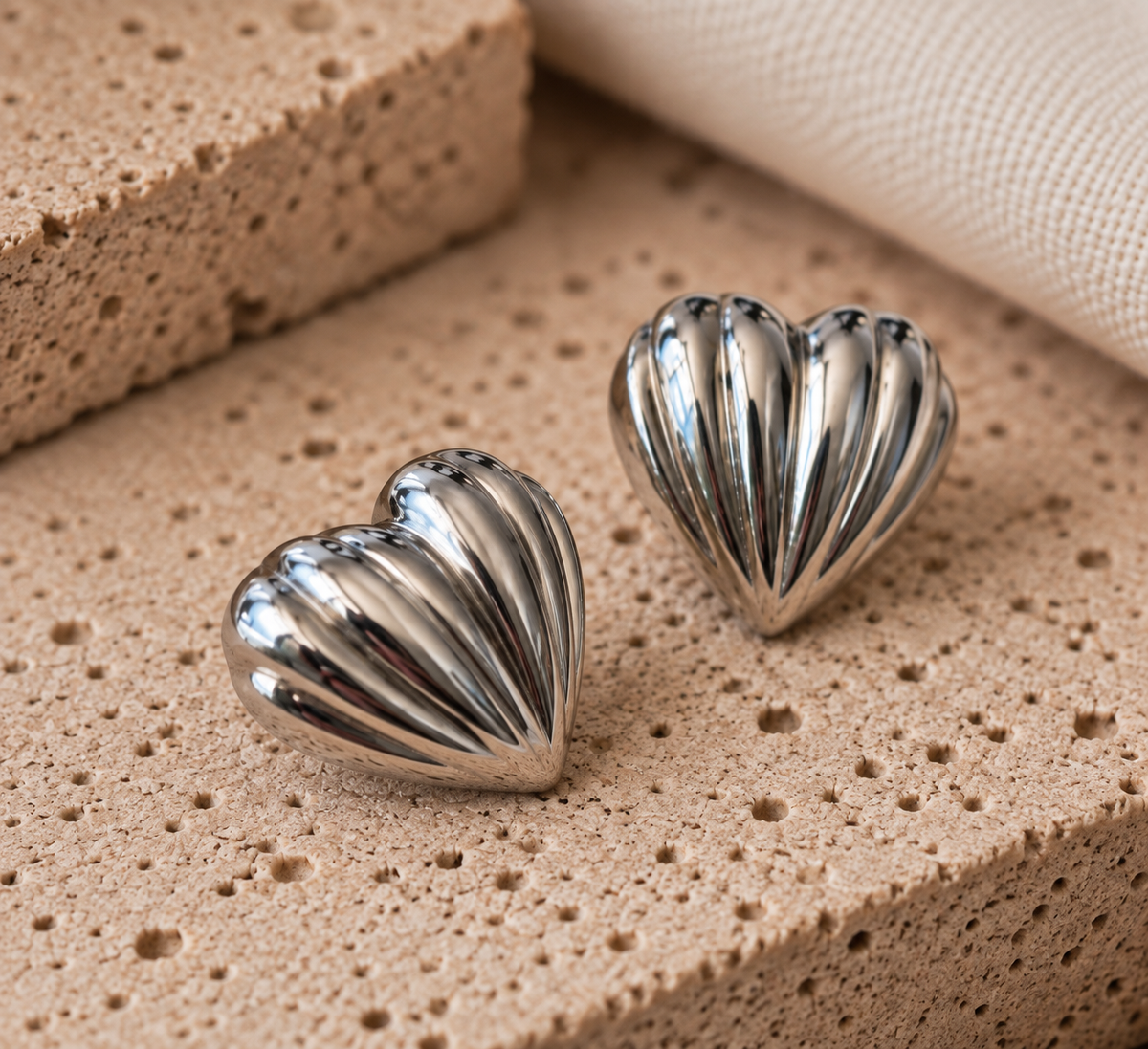 Aretes Valentine Plateados