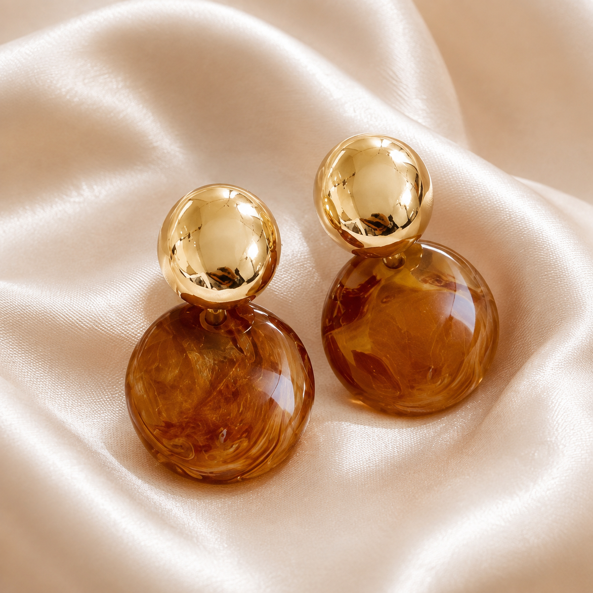 Aretes Dorados Miel
