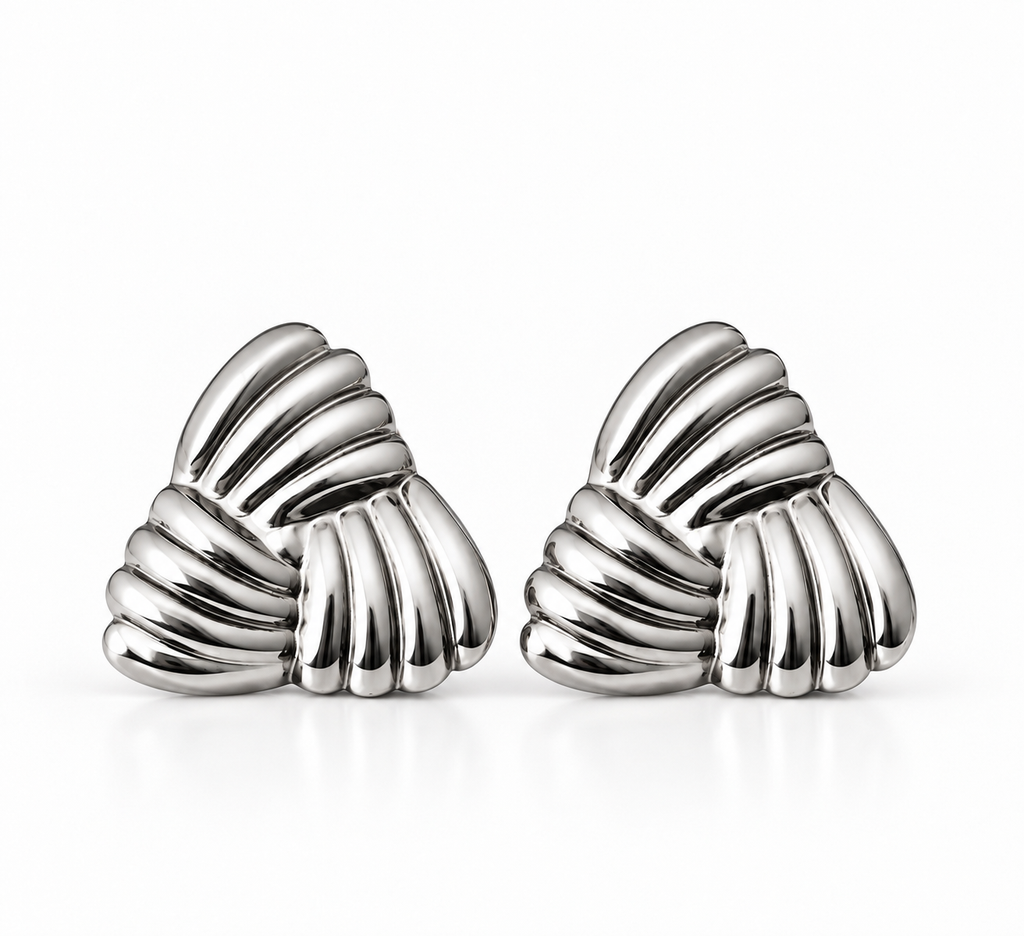 Aretes Trébol Plateados