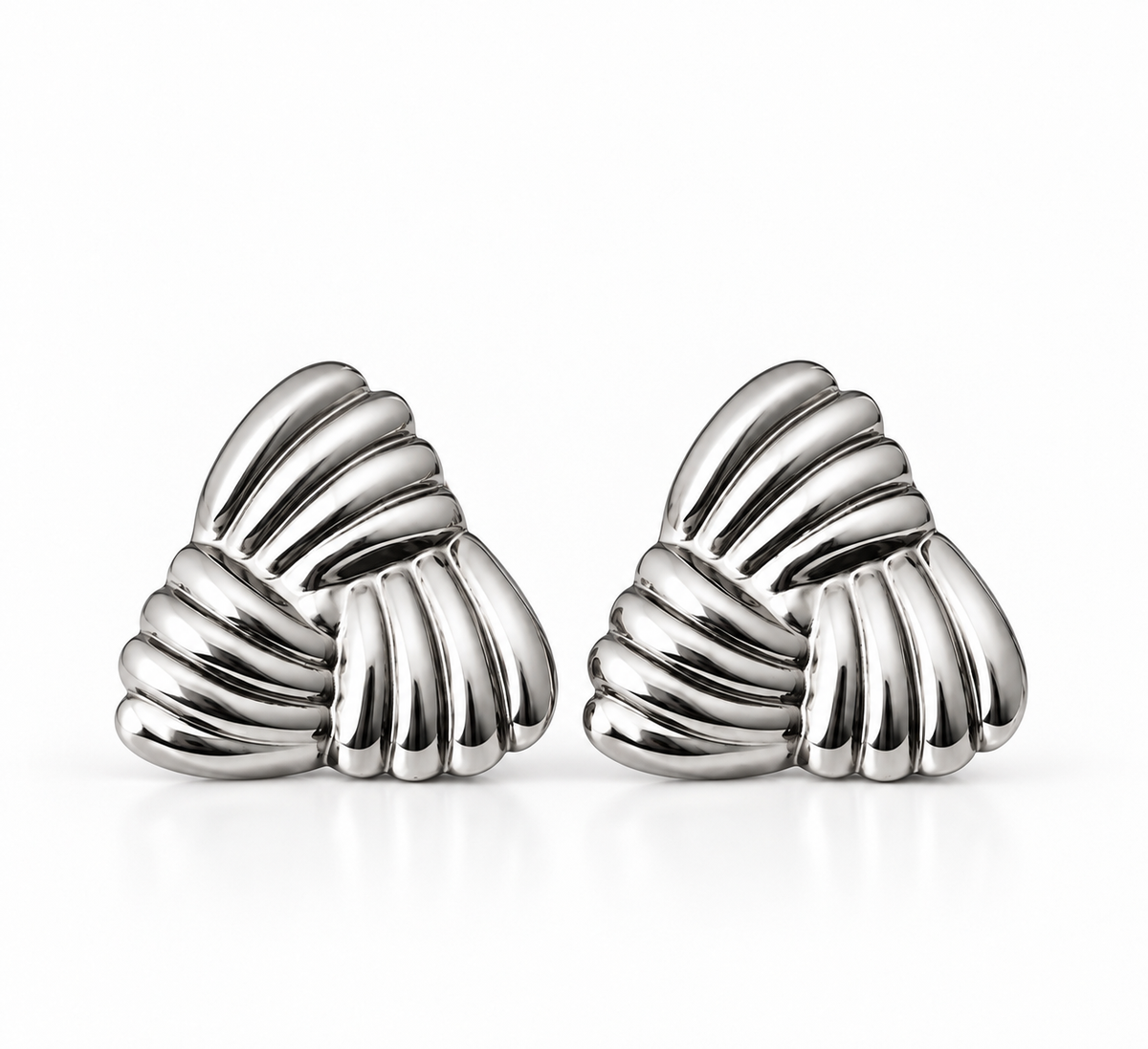 Aretes Trébol Plateados