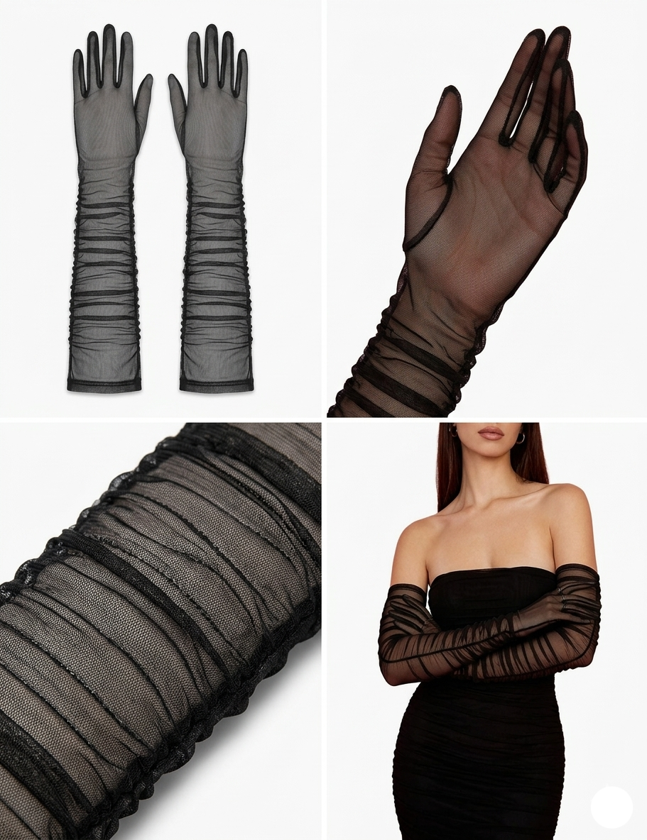 Guantes Largos Velados